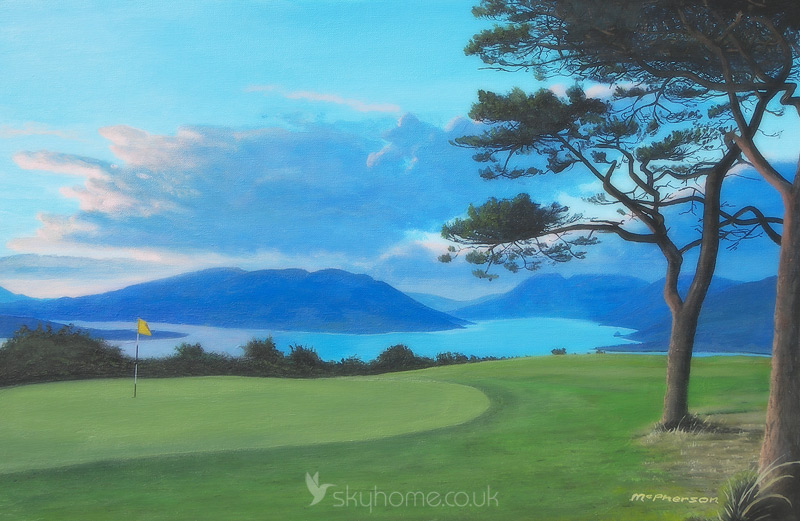 Canada Hill View over the Kyles of Bute. Painting by Graham McPherson