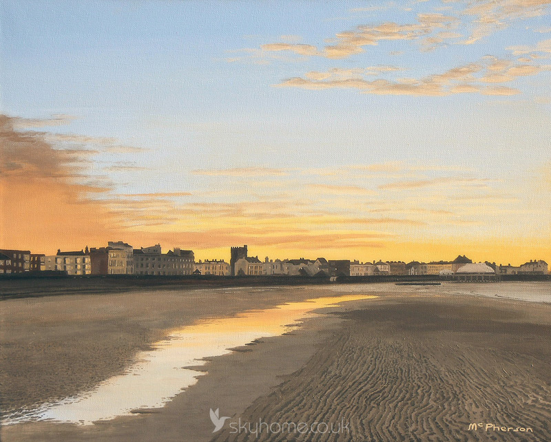 Burnham Seafront at Dawn painting by Graham McPherson