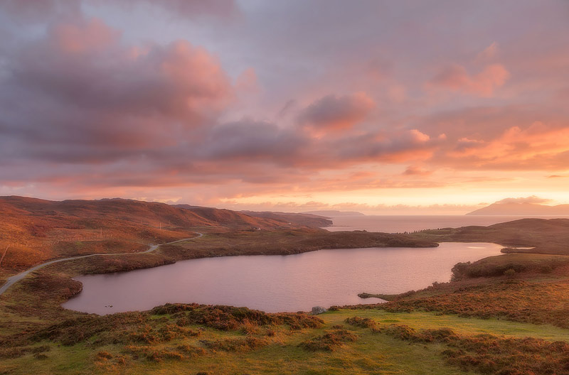 Loch Gavsghavaig Sunset Isle of Skye