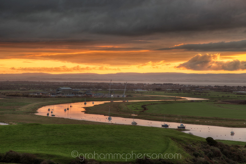 River Axe on the Somerset Levels