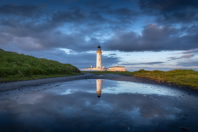 Reflection of the lighthouse at the Mull of Galloway